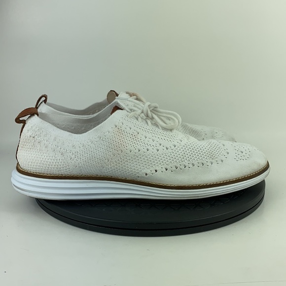 Cole Haan Original Grand Stitchlite Wingtip Oxford White C27963 Men's Size 10.5 - Picture 4 of 12